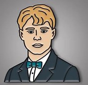 Значок металлический Есенин (ПстЗнкЕ1)