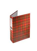 Папка 4кольца 30мм А4 "Шотландка" ламинир., INDEX