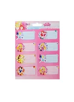 Наклейки для тетрадей "Princess" 7,7*3,9см, 2л в упаковке, Disney