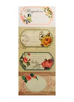 Набор декоративных наклеек на подарок Таинственный сад (1023828) (4шт.) (упаковка)