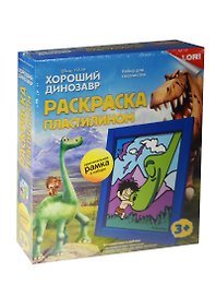 LORI Пкд-011 Картина из пластилина Раскр. Disney Хороший Динозавр (+рамка) (набор д/творч.) (3+) (коробка)