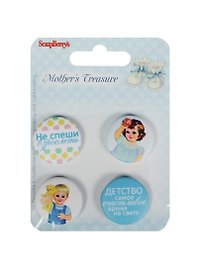 Набор фишек из металла №1 Счастливое детство (SCB340001012) (4шт) (упаковка)