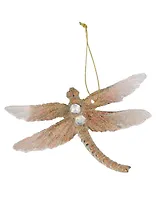 Новогоднее подвесное украшение Золотая стрекоза (полистирол) (12,5х10) (92214)