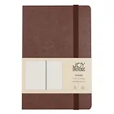 Записная книжка А6- 96л кл. "Joy Book. Брауни" 7БЦ., иск.кожа, тонир.форзац, тонир.блок, скругл.углы, сшит.блок, ляссе, резинка, карман на задн.форзаце