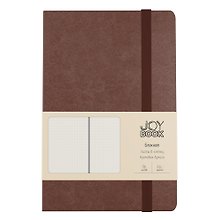 Записная книжка «Брауни» А6, 96 листов в клетку, экокожа, Joy Book