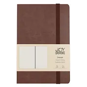 Записная книжка А6- 96л кл. "Joy Book. Брауни" 7БЦ., иск.кожа, тонир.форзац, тонир.блок, скругл.углы, сшит.блок, ляссе, резинка, карман на задн.форзаце
