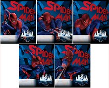 Тетрадь 18л лин. "Spider-man" карт.обл., выб.УФлак, фольга, ассорти, Disney