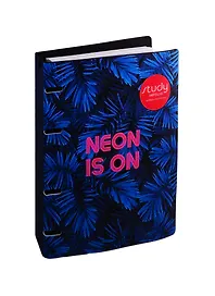 Тетрадь на кольцах «Neon tropics» 120 листов в клетку, А5, сменный блок - Infolio