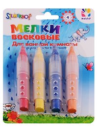 Восковые мелки для ванной, 4 цвета, Silwerhof