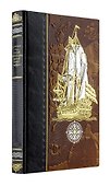Алтай. Монголия. Китай. Тибет. Книга в коллекционном кожаном переплете ручной работы из двух видов кожи с золоченым обрезом. Парусник - 2