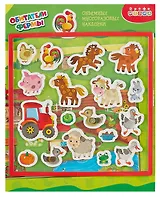 Объёмные многоразовые наклейки. Обитатели фермы