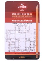 Карандаши чернографитные. 12 штук. HB-10H. Technic. KOH-I-NOOR, 1502012007PL 93527