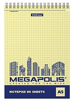 Блокнот А5 80л кл. "MEGAPOLIS Yellow Concept" на спирали, ErichKrause 