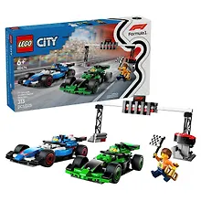 LEGO City: Финиш Формулы-1 с гоночными автомобилями VCARB и Sauber, 313 деталей (60474)