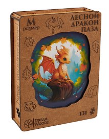 Фигурный пазл «Лесной дракон», дерево, Dream Woods
