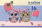 Альбом для рисования «Мультяшки» Hatber А4, 16 листов, скрепка, в ассортименте - 2