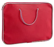 Папка А4 Студенческая ручка-шнур, тканевая красная