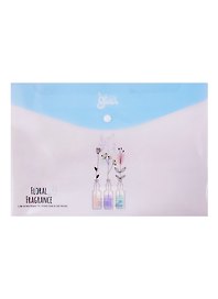 Папка-конверт А4 на кнопке "Floral fragrance" пластик 0,18мм, ассорти