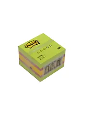 Блок бумаги 51*51 самоклеящийся 400л, зеленый неон, 3М