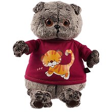 Игрушка мягкая Budi Basa, Басик в футболке с принтом Тигренок Ks25-143
