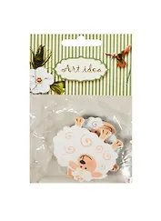 Заготовка для декора Art idea Белые овечки" дерев. 2шт. 6069-2-А"