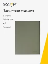 Книга для записей А5 80л кл. "Green" со смен.блоком, на молнии, Schiller