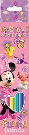 Карандаши цветные 06цв "Minnie Mouse Club House for girls" к/к, подвес, Disney