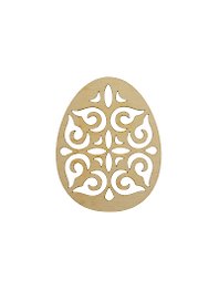 Фигурка для декупажа Яйцо-17 резное (141370) (70х90мм) (игрушка из дерева) (упаковка)