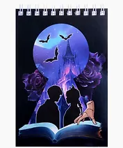 Блокнот А6 60 листов, клетка, "Вэнсдэй Замочная скважина" гребень