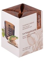 Ароматизированная свеча в стакане фитиль деревянный Древесина (Wood) (150гр) (подарочная упаковка)