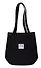 Сумка-шоппер с кнопкой черная (вельвет) (33х31), Bookvalno - 1