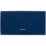 Папка на кнопке 12отд. "Matt Classic" пластик, Check size, синий, Erich Krause