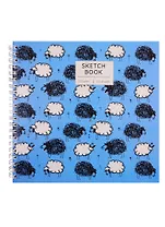 Скетчбук 190*190 40л "Sheeps" белый офсет, 120г/м2, тв.обложка, евроспираль