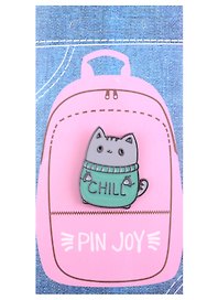 Значок «Котик. Chill», металл, Pin Joy