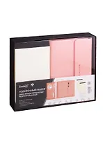 Ежедневник-органайзер недат. А5 96л Шеврет розовый, тв. переплет, обл.поролон, 2 смен.блока, тонир.блок, магнит.клапан