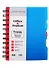 Записная книжка А6 120л кл. "Голубая" пласт.обл., вырубка, 3цв.пласт.разделителя, спираль, инд.уп. - 0