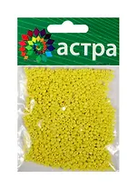 01 Бисер Астра (402 желтый/непрозр. радужный) (675288) (11/0) (20гр.) (стекло) (упаковка)