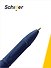 Ручки шариковые черные 12 штук "Smart" 1 мм, soft touch, в ассортименте, Schiller - 1
