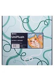 UniPlush Ковровая вышивка "Котик с лапкой" (34х34)