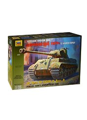 Сборная модель ЗВЕЗДА,Танк, Т-VI B, Королевский Тигр, с башней Порше, 1:35