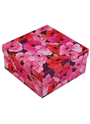 Коробка подарочная "Красные  цветы"