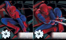 Тетрадь 12л круп.кл. "Spider-man" мел.картон, ассорти, Disney