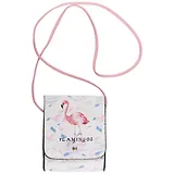 Сумка на кнопке Фламинго акварель(PU)(17х15)