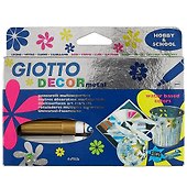 Фломастеры для декорирования «Giotto Decor Metal», 5 цветов - 0