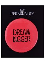 Значок круглый Dream Bigger (коралловый) (металл) (38см) (ЗН2021-003)