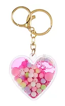 Брелок Сердце прозрачное с гелем (ПВХ) (5,5 см), Bookvalno