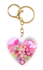 Брелок Сердце прозрачное с гелем (ПВХ) (5,5 см), Bookvalno