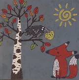 Алмазная мозаика MAZARI Открытка своими руками Ворона и лисица 15х15 см., ОПП-упаковка