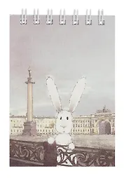 Блокнот А7 60л кл. СПб "Чувиляева. Августин. Дворцовая площадь" спираль, УФ лак