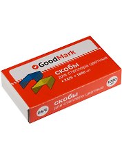Скобы №24/6 1000шт цветные, к/к